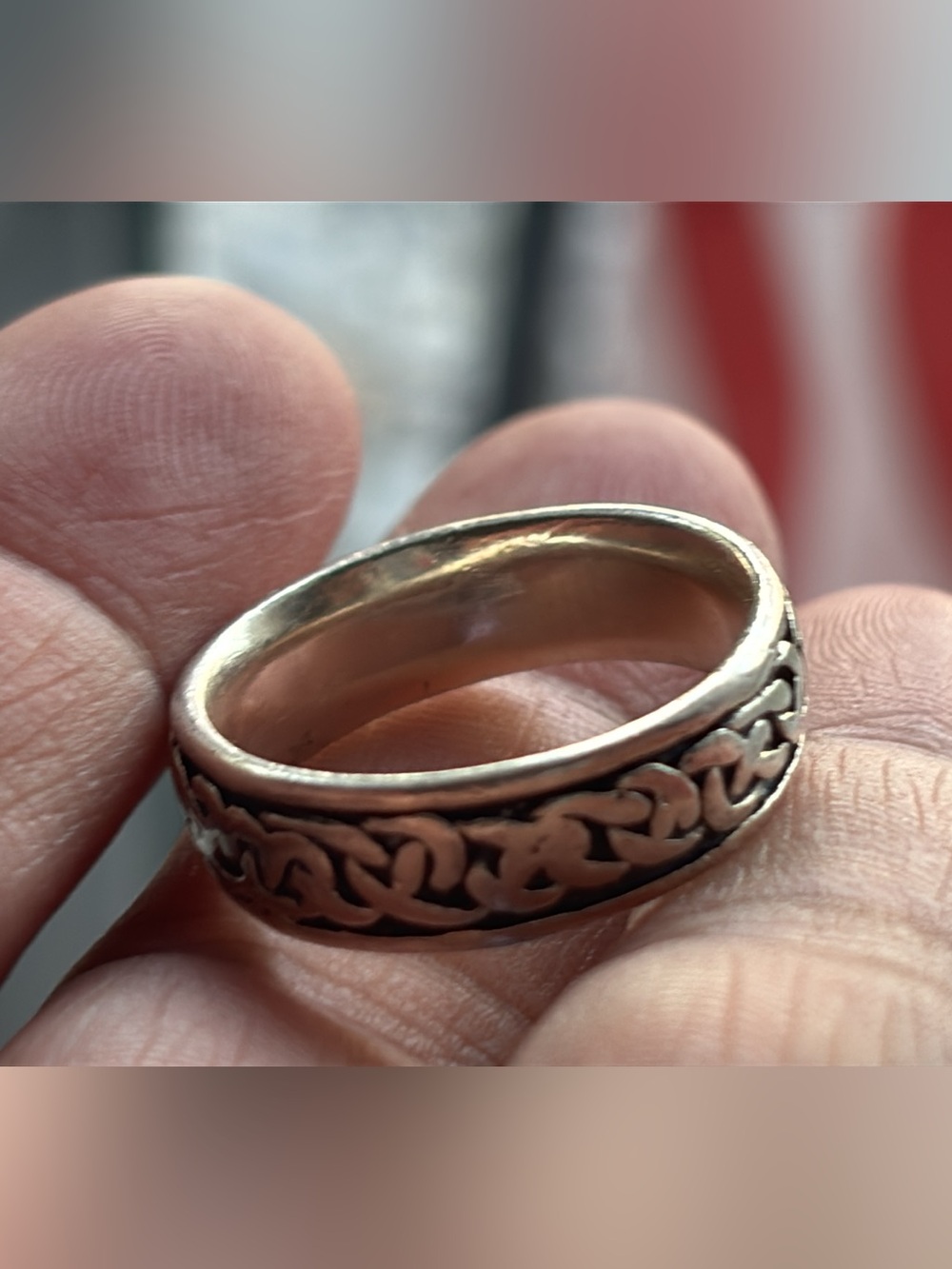 Vintage Sterling Silver Eternity Celtic Design Ring